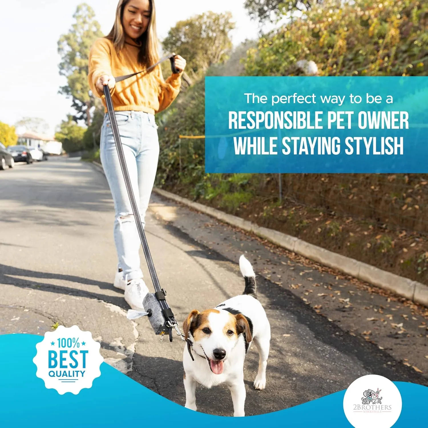 Premium Dog Poop Bag Holder for Leash - Convenient Dog Poop Bag Dispenser with Durable Design - Stylish Accessory for Easy Cleanup - Ideal for Dogs, Puppies, and Outdoor Walks - Grey