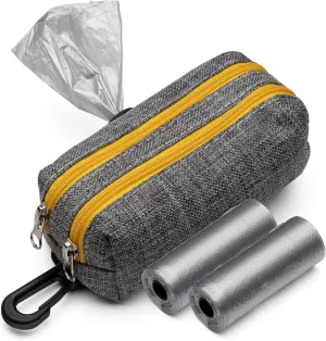 Premium Dog Poop Bag Holder for Leash - Convenient Dog Poop Bag Dispenser with Durable Design - Stylish Accessory for Easy Cleanup - Ideal for Dogs, Puppies, and Outdoor Walks - Grey