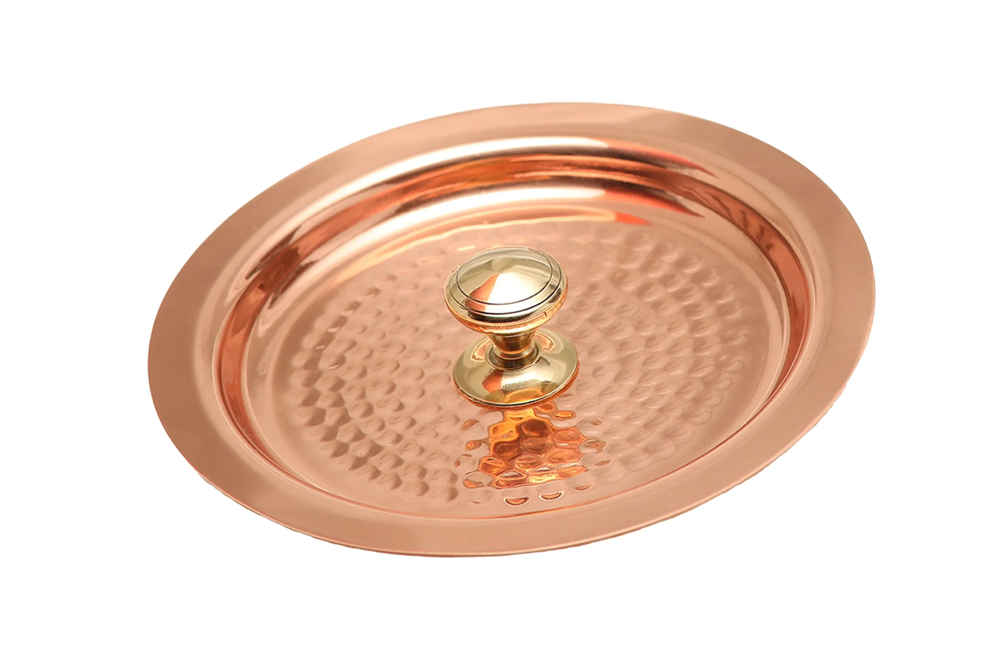 Pure Copper Water Dispenser with Lid  | Glossy Finish | Holds 3.5gal