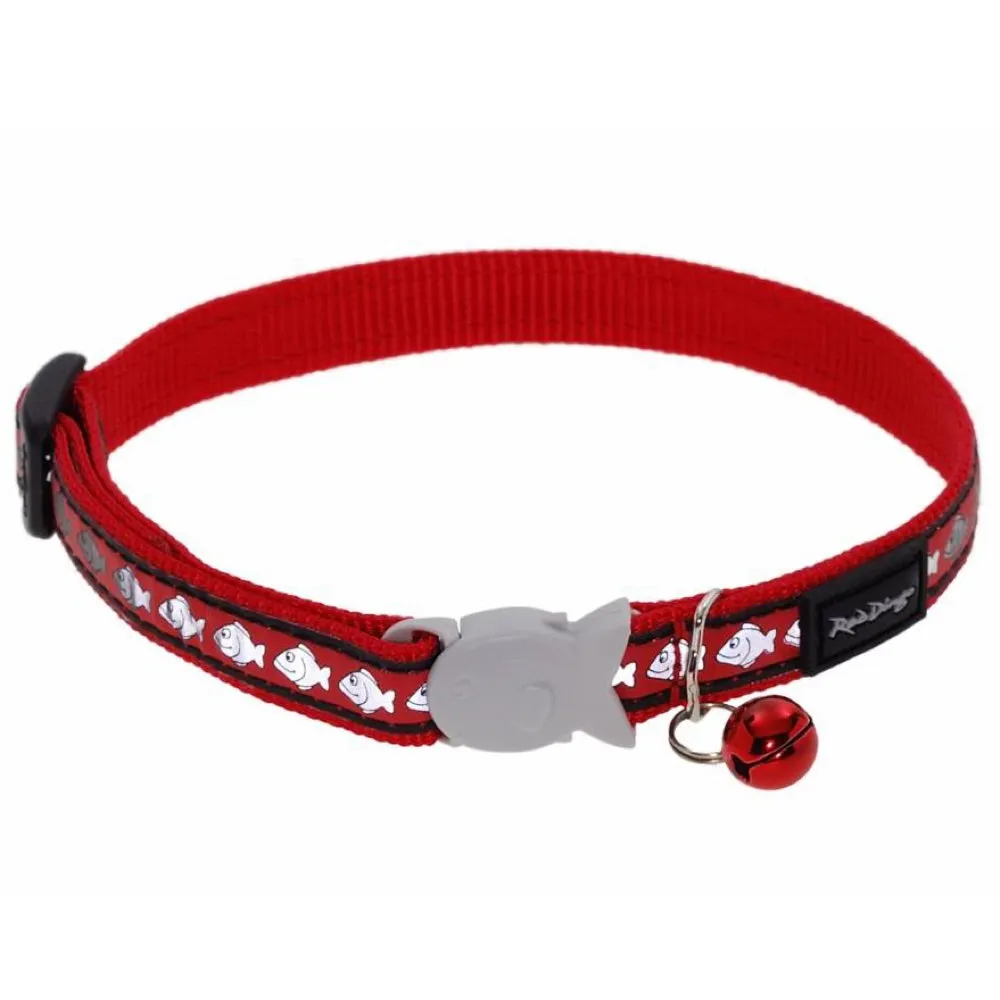 Red Dingo Reflective Fish Cat Collar