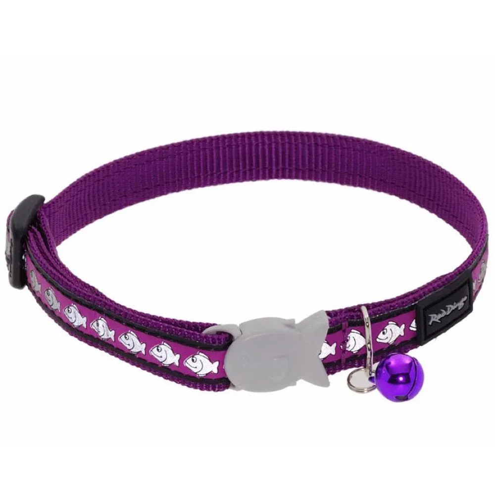 Red Dingo Reflective Fish Cat Collar
