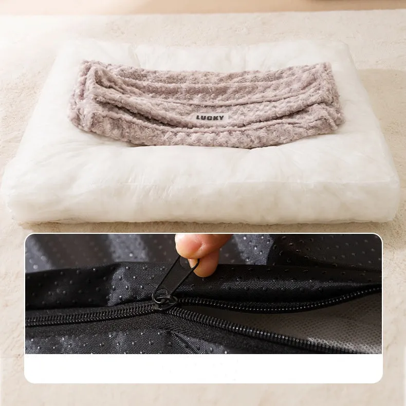 Rose Velvet Dog Thick Mat Bed