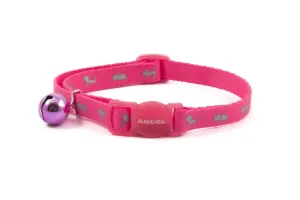 Safety Buckle Cat Collar Hi Vis Reflective Pink