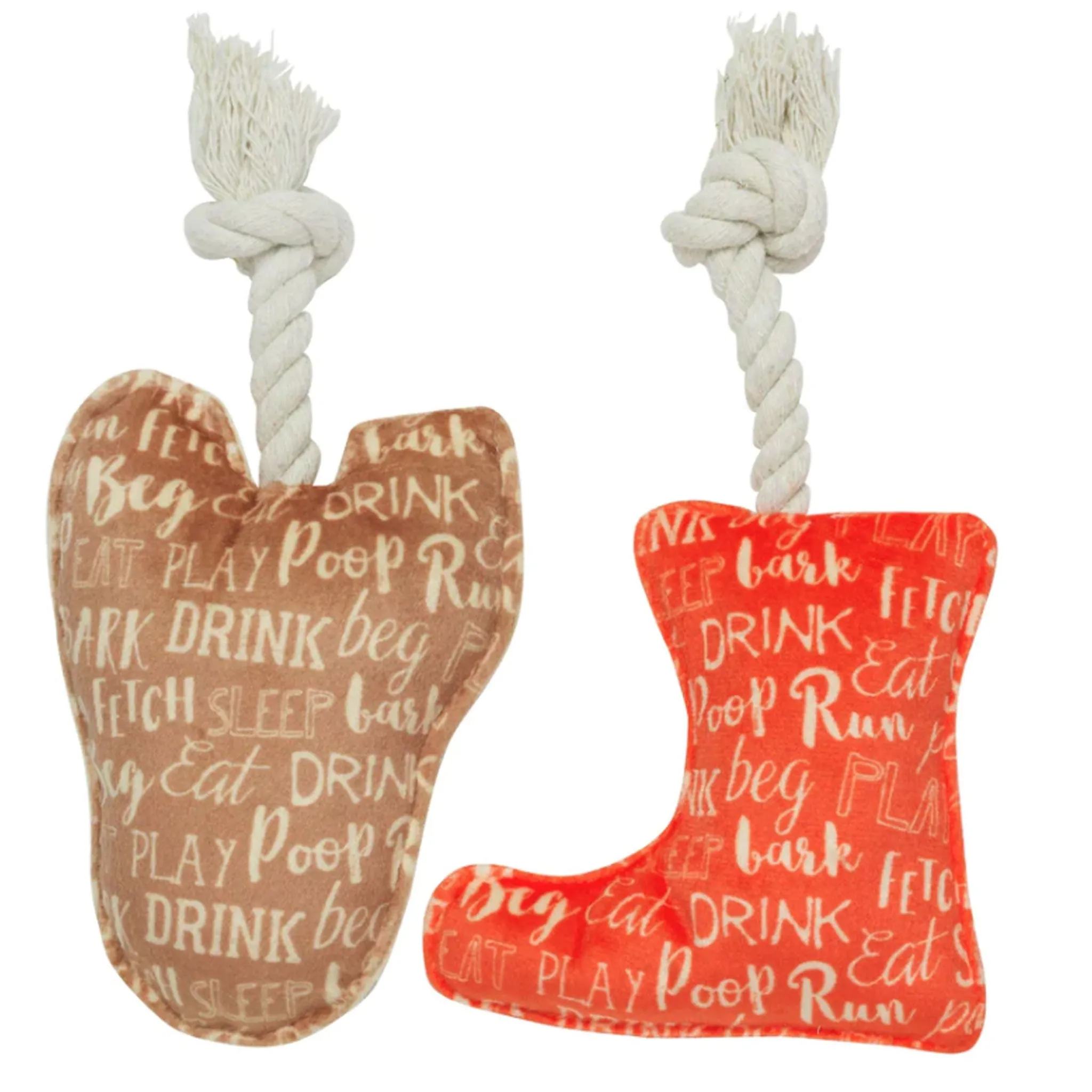 Speckle & Spot Reindeer & Boot Mini Rope Dog Toys