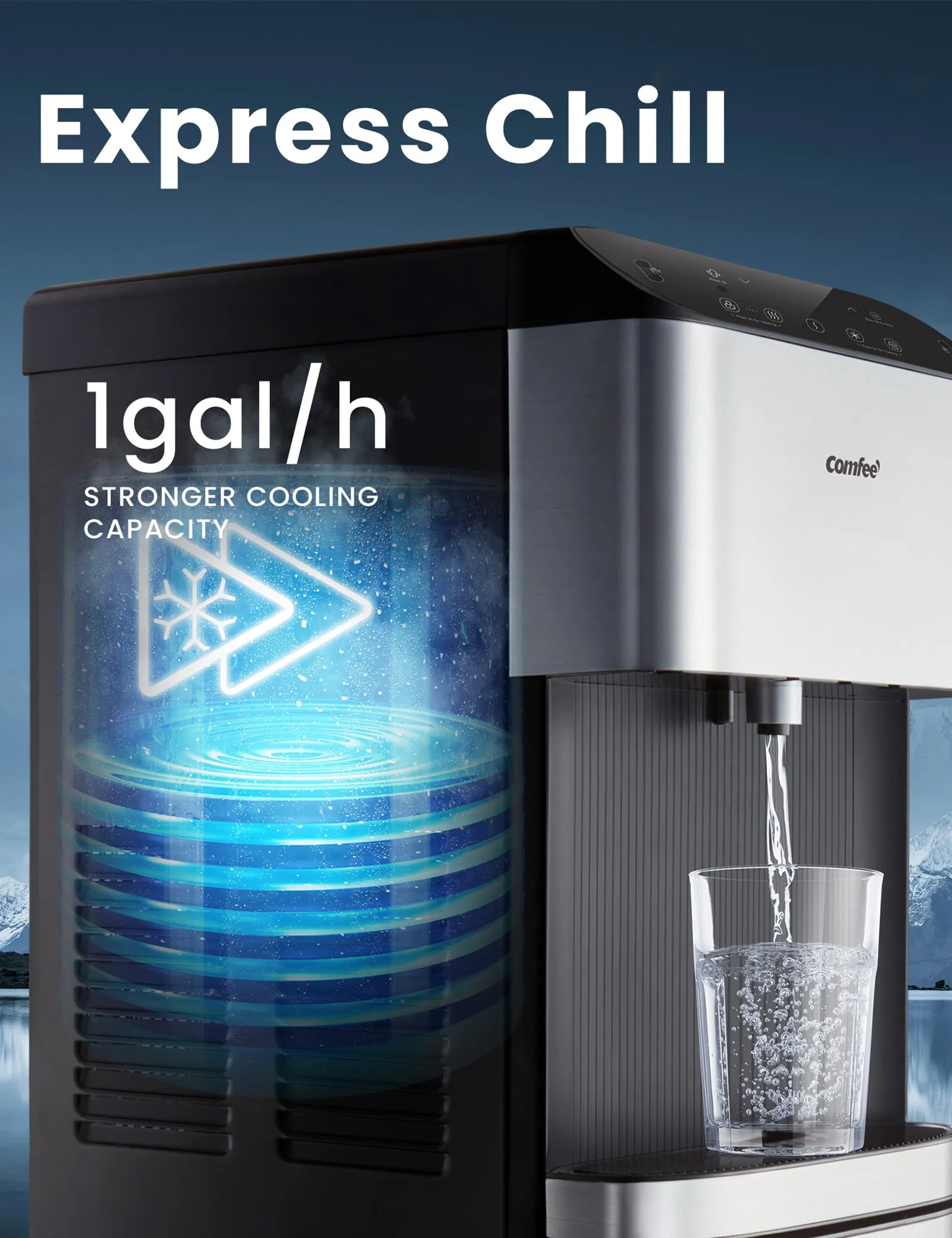 Stainless Steel Bottom Loading Water Dispenser
