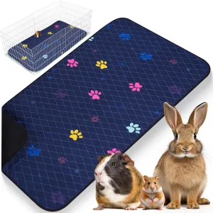 Washable Guinea Pig Cage Liner for Midwest, Fast-Drying, Leakproof & Absorbent Rabbit Bedding for Indoor, Non-Slip Mat for Under Dog Crate & Floor, Waterproof Puppy Pad & Blanket