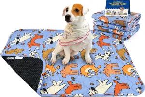 Washable Pee Pads for Dogs, 2 Pack Reusable Waterproof Dog Training Pads, Heavy Absorbent Non-Slip Pet Pads for Crates Beds & Cars, Machine Washable Puppy Pads for Potty Training & Whelping