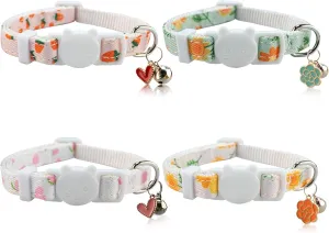 Yizepet Cat Collars with Bells, Breakaway Kitten Collar, Cute Kitty Collar in 4 Pack, Pet Supplies Accessories