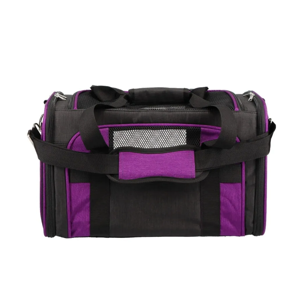 ZEEZ Foldable Soft Sided Pet Carrier Purple