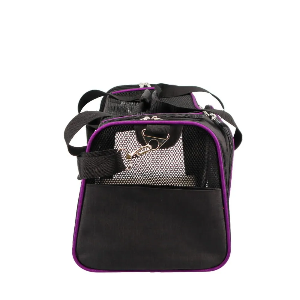 ZEEZ Foldable Soft Sided Pet Carrier Purple