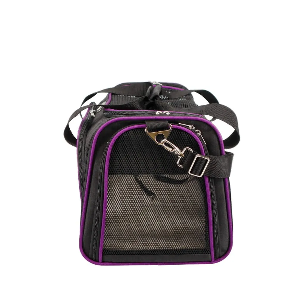 ZEEZ Foldable Soft Sided Pet Carrier Purple